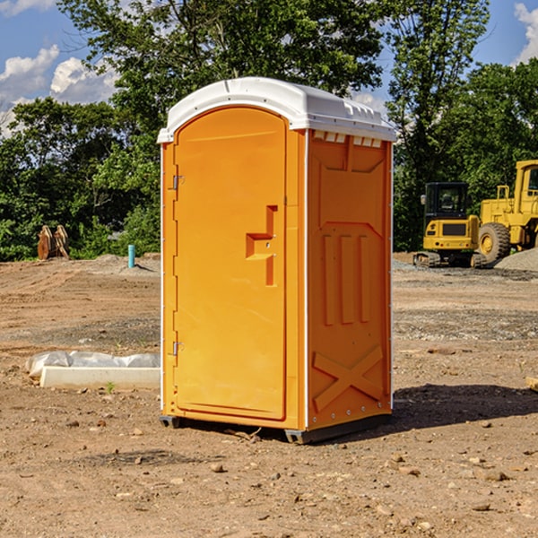 how often are the portable restrooms cleaned and serviced during a rental period in Midway North TX